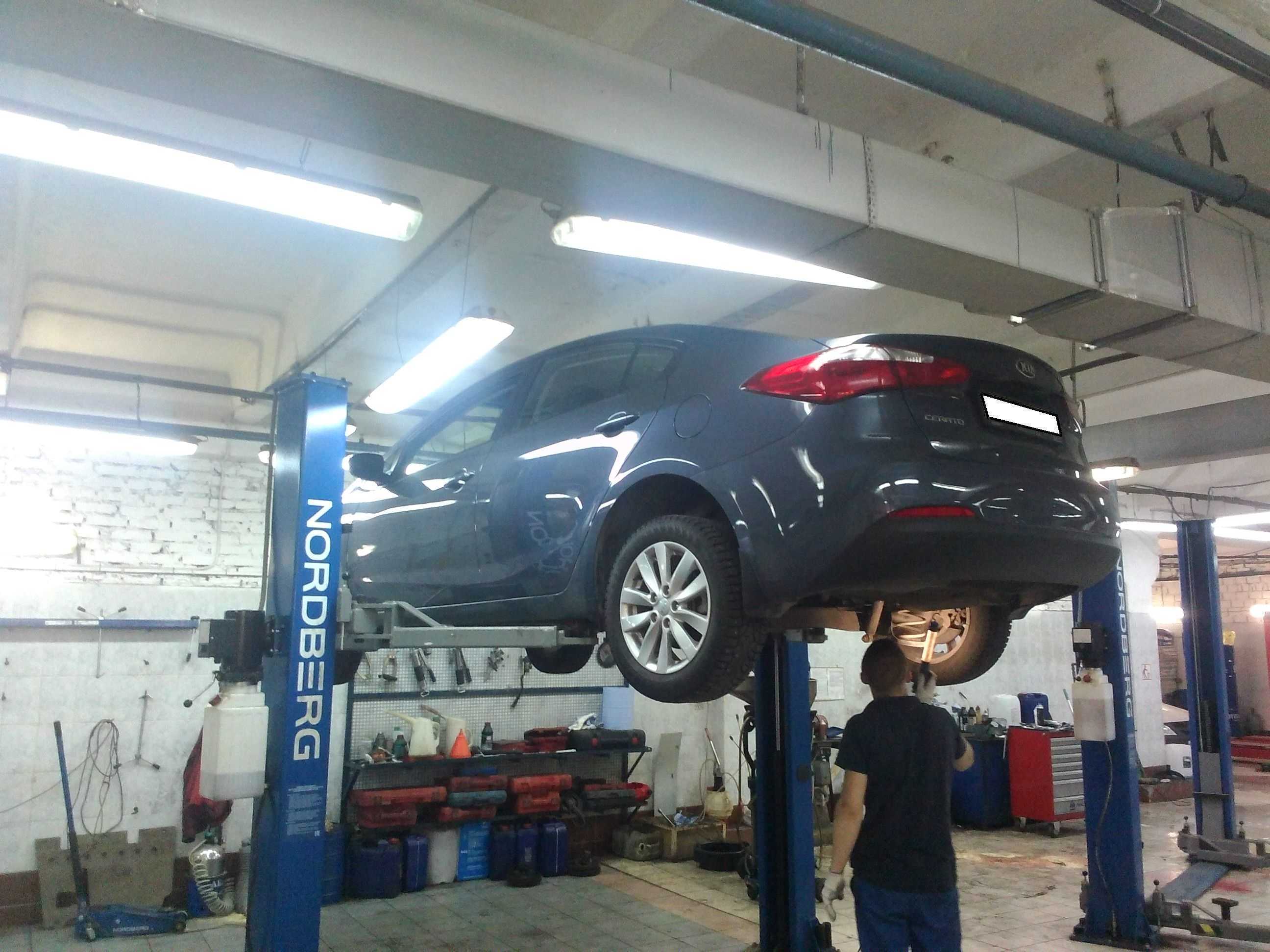Замена передних и задних дисков с колодками KIA Cerato